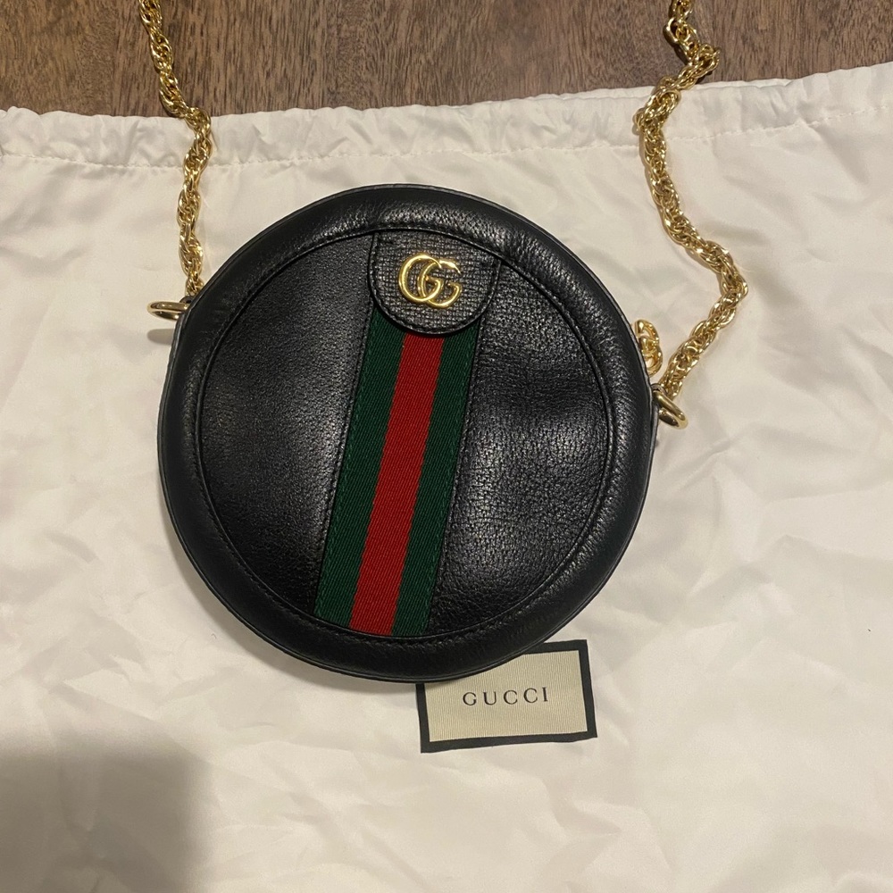 Gucci Mini Ophidia Round Leather Bag